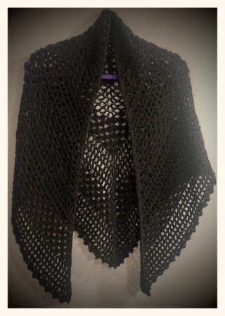 Black Alpaca Shawl